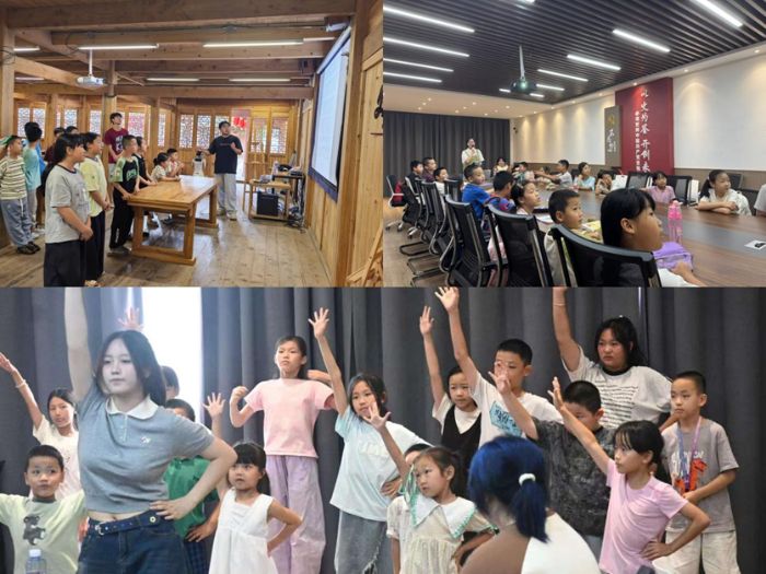 圖 2實(shí)踐團(tuán)成員為孩子們準(zhǔn)備了豐富多彩的拓展課程